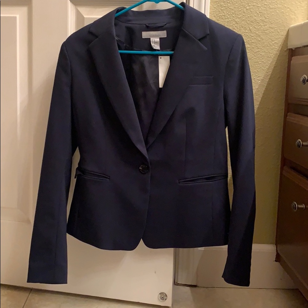 Dark navy blue blazer from h&m